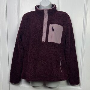 Orvis high pile Sherpa fleece jacket women’s size medium